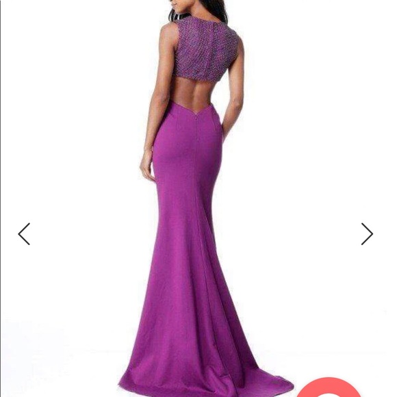 NWT Sherri Hill size 0 plum formal - Picture 2 of 4